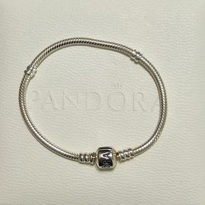 Pandora Moments Barrel Clasp Snake Chain Bracelet